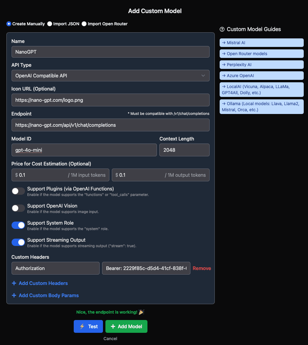 Using TypingMind through Bitcoin.com AI to access more models